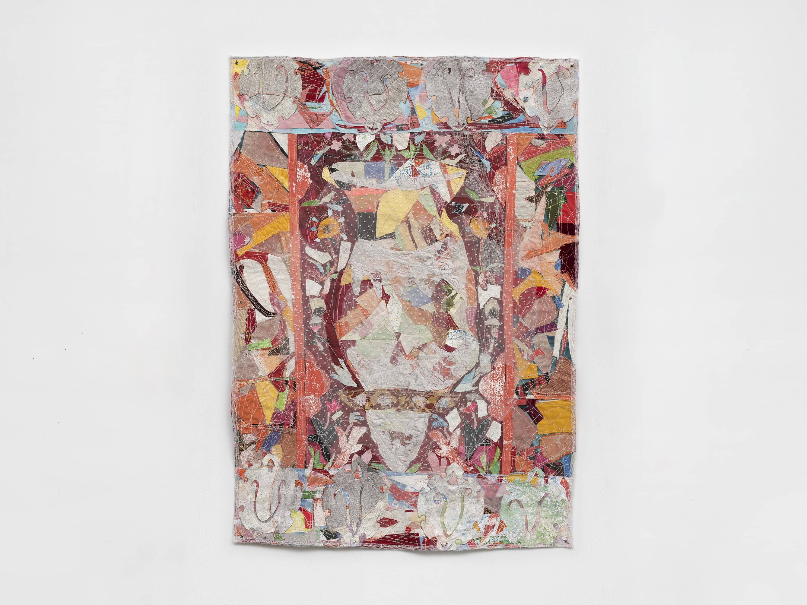 Andre Barion, Vaso Alto, 2022, lona, brim e algodão tingidos, 71 x 68 cm - Andre Barion