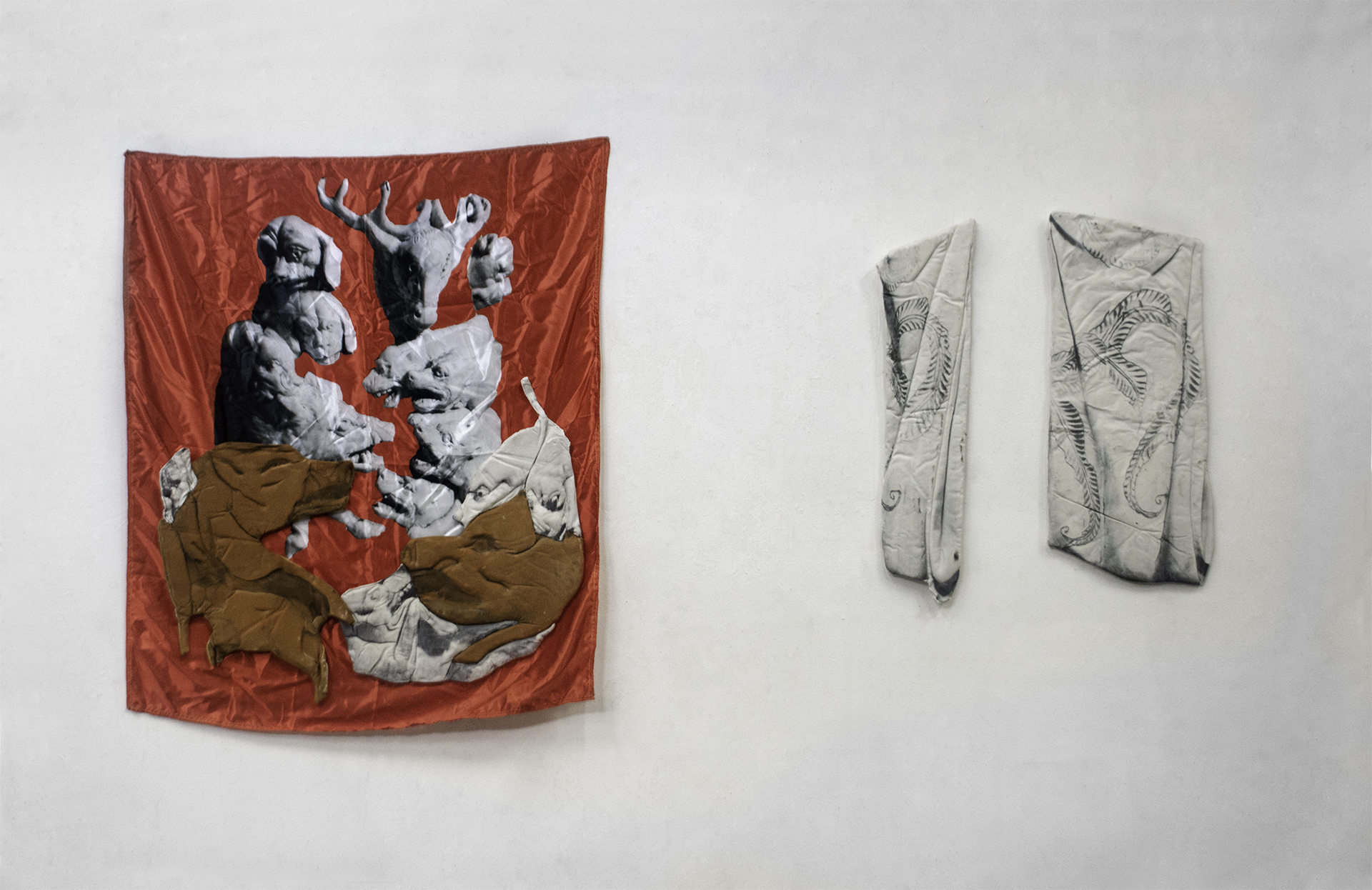 Vista da exposição 'Vivesse também com esquivanças' – Andre Barion e Marina Woisky